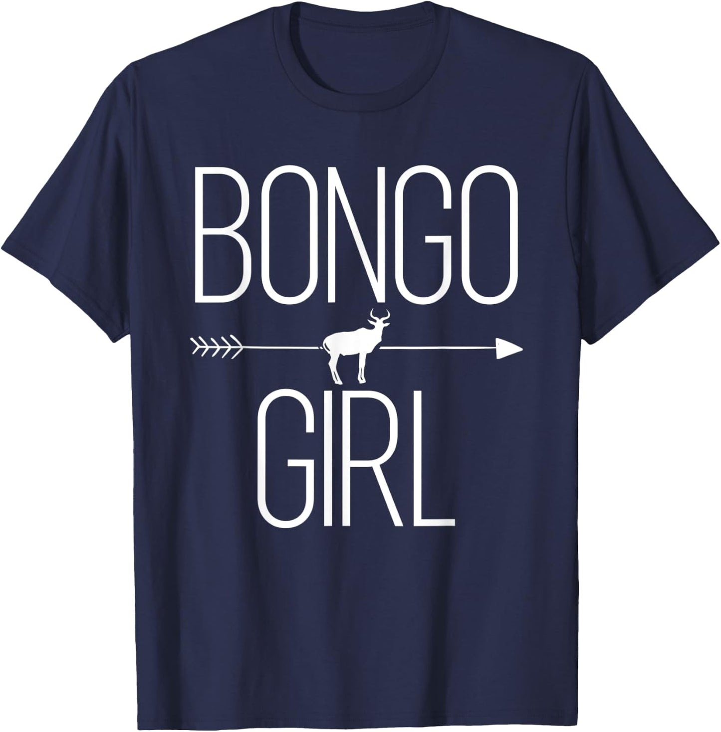 Bongo Girl Gift Antelope Bull Animal Lover T-Shirt - T-Shirt | Navy