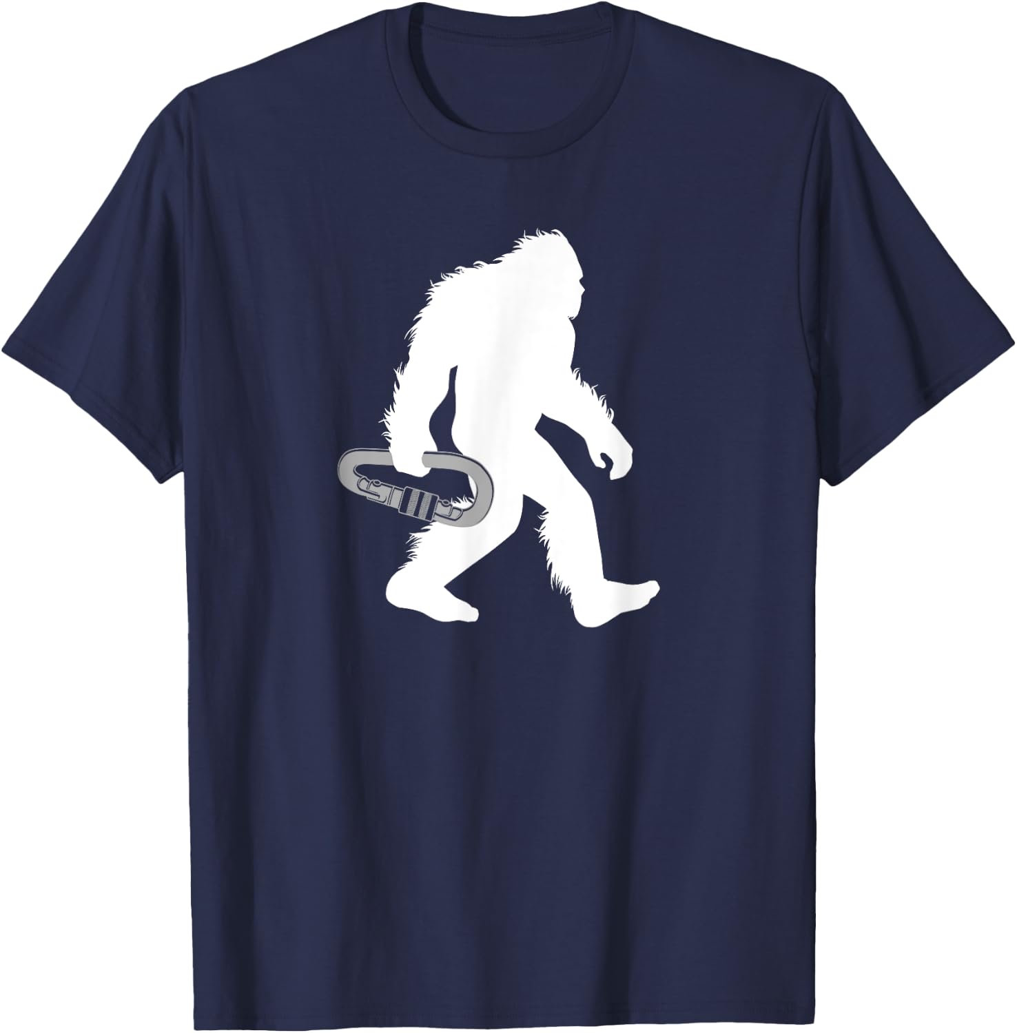 Bigfoot Mountain Climbing Sasquatch Climber T-Shirt - T-Shirt | Navy