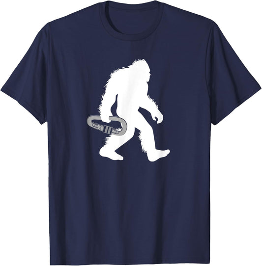 Bigfoot Mountain Climbing Sasquatch Climber T-Shirt - T-Shirt | Navy