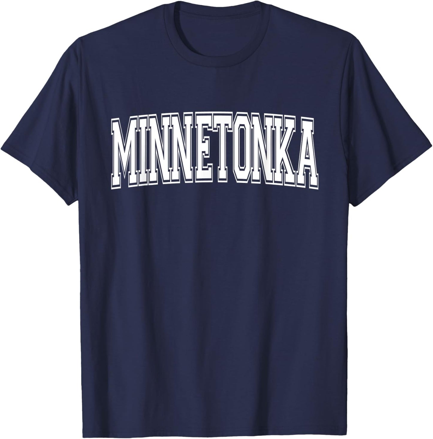 MINNETONKA MN MINNESOTA USA Vintage Sports Varsity Style T-Shirt - T-Shirt | Navy