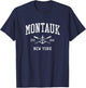 Montauk NY Vintage Crossed Oars & Boat Anchor Sports T-Shirt - T-Shirt | Navy