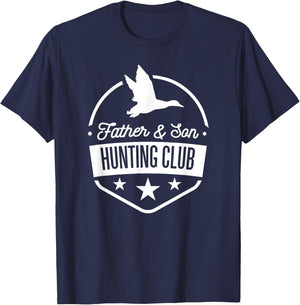 Father & Son Hunting Club - Duck - Proud Dad Hunter T-Shirt - T-Shirt | Navy