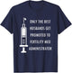 IVF Mom & Dad Warrior Funny Transfer Day Gag Gift Men Women T-Shirt - T-Shirt | Navy