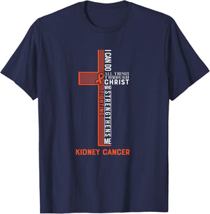 Kidney Cancer Fight Cancer Ribbon T-Shirt - T-Shirt | Navy