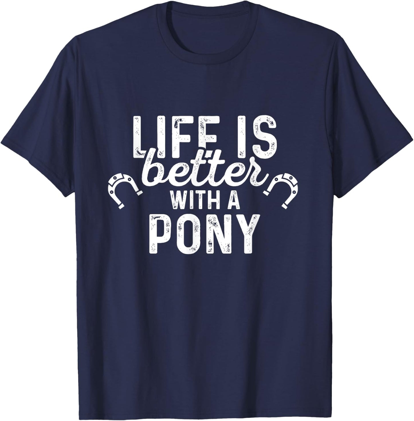 Pony Life Mini Horses Miniature Horse Lovers T-Shirt - T-Shirt | Navy