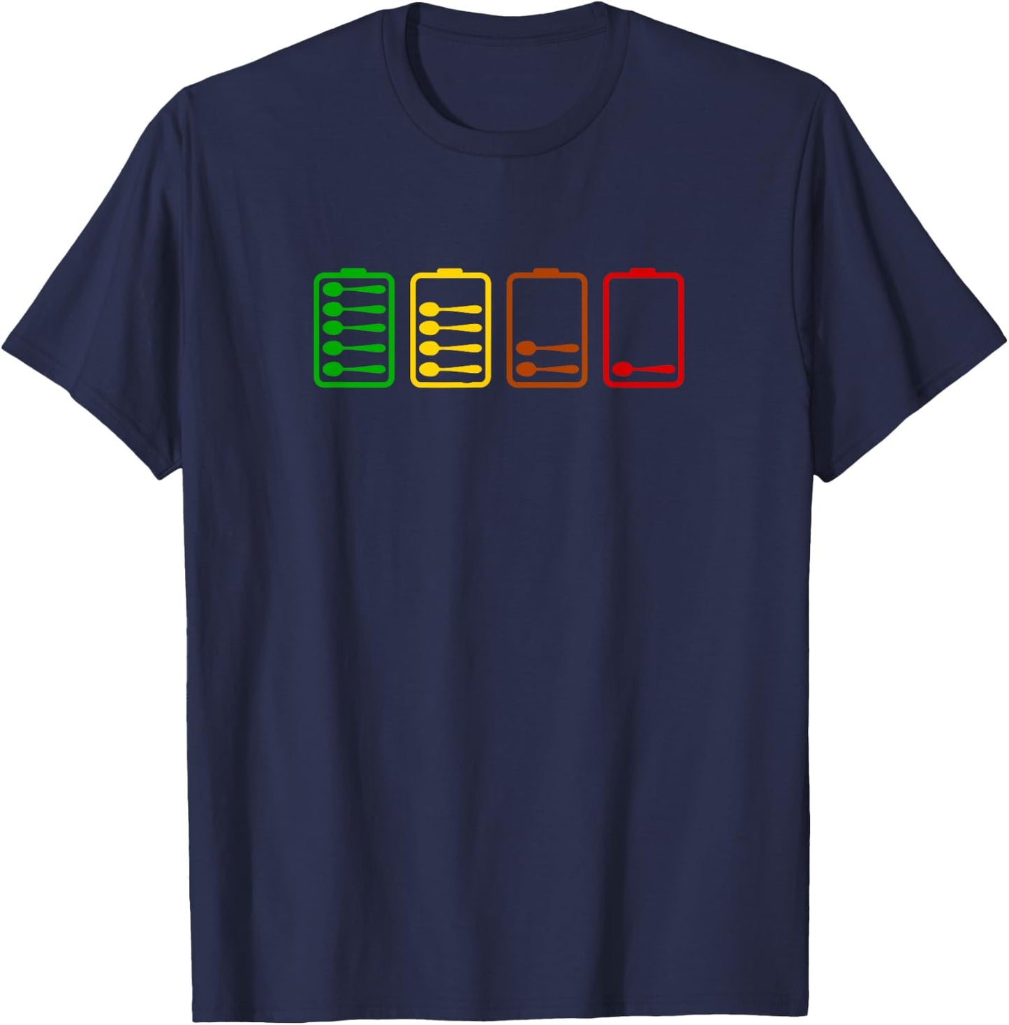 Low Spoon Charge Levels Spoonie T-Shirt - T-Shirt | Navy