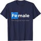 Female The Original Iron Woman With Chemical Periodic Table T-Shirt - T-Shirt | Navy