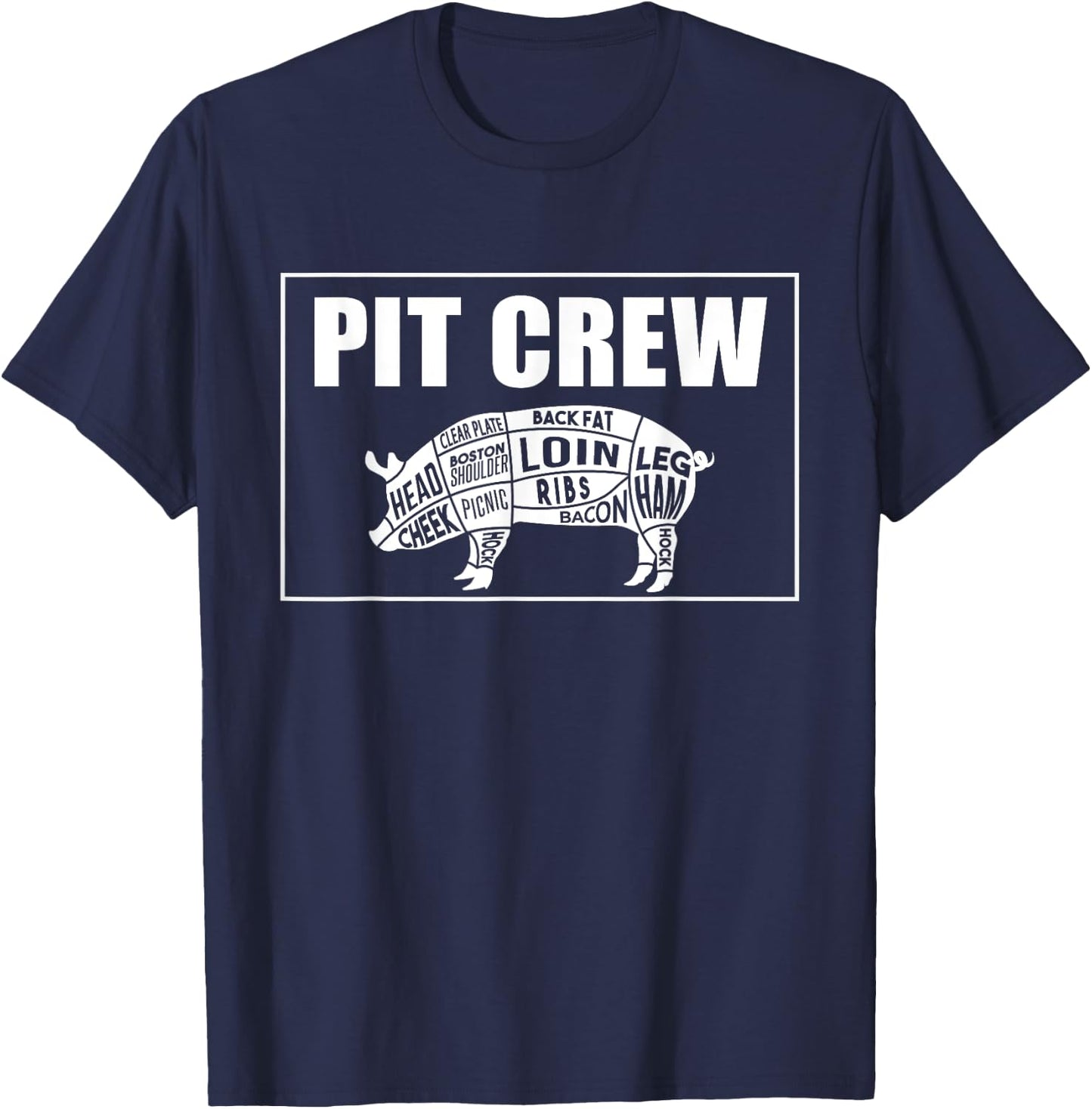 BBQ Barbeque the Best PitMaster companion. The Pit Crew T-Shirt - T-Shirt | Navy