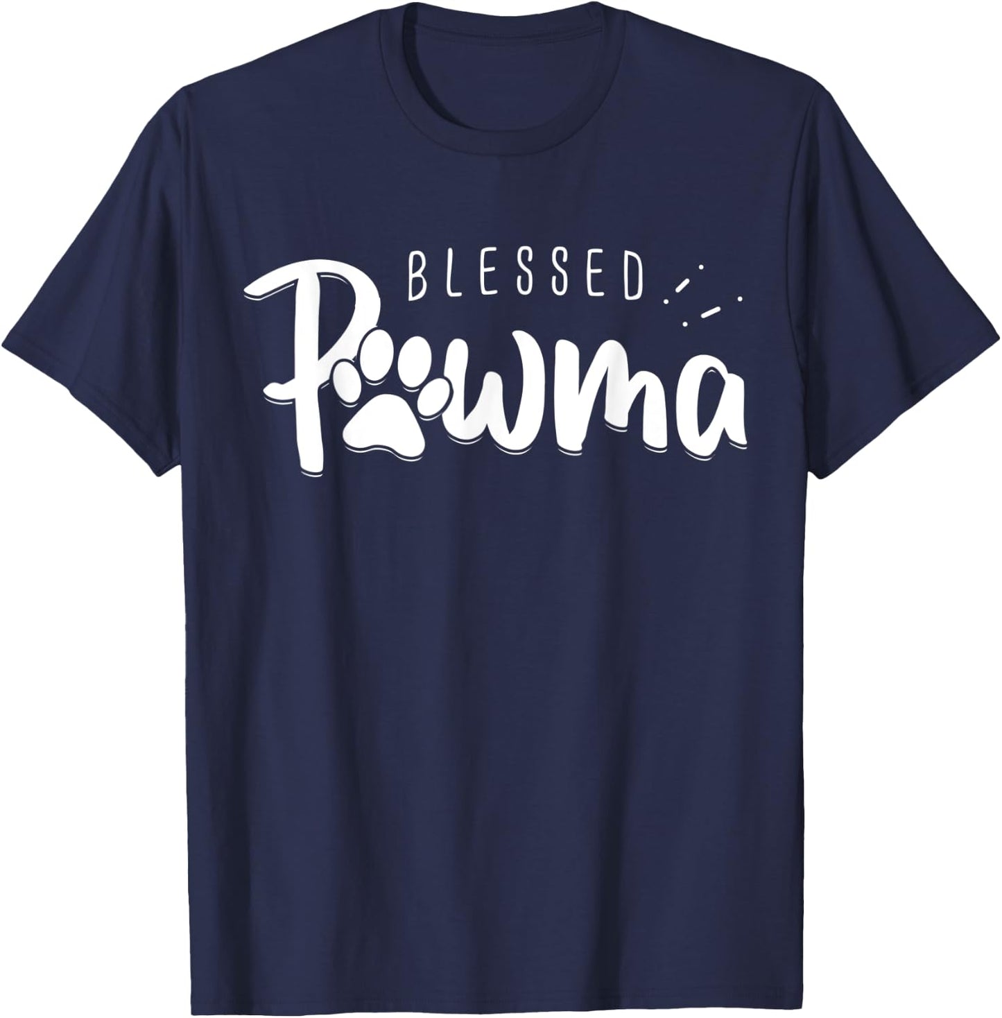 Dog Grandma Shirt Blessed Pawma Mothers Day Gifts Women Dogs T-Shirt - T-Shirt | Navy