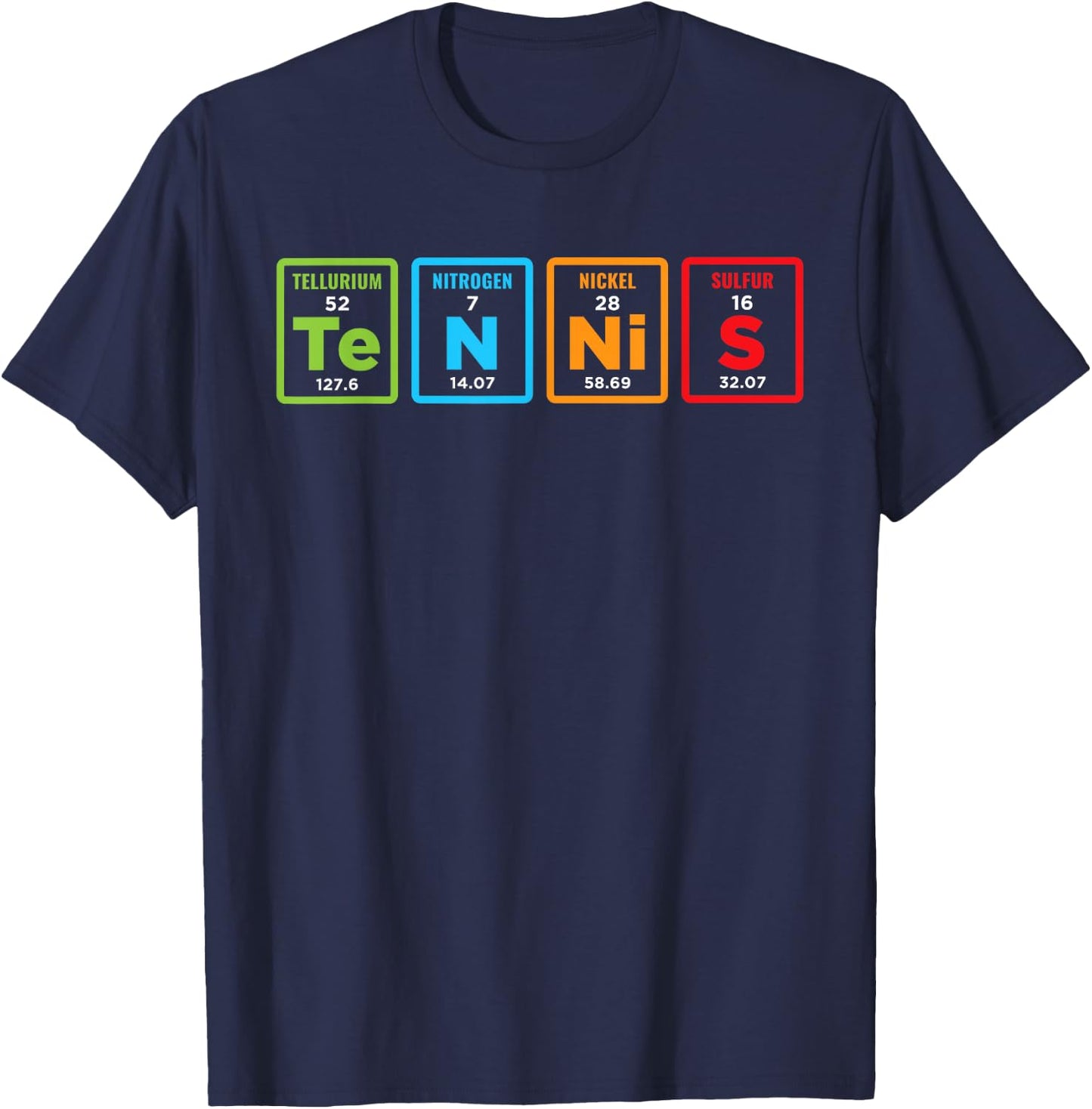 Periodic Table Tennis Player Funny Gift T-Shirt - T-Shirt | Navy