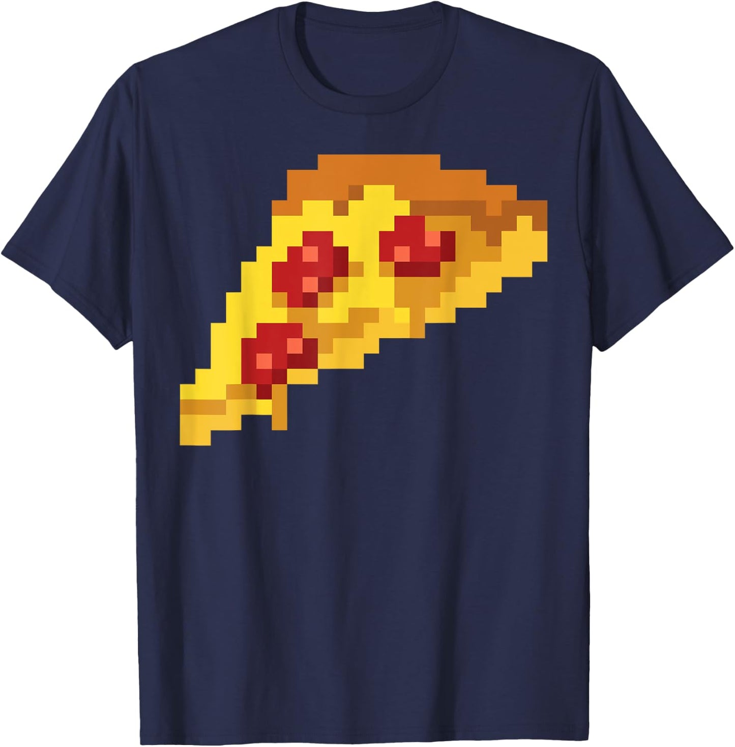 Pixel Pizza 80s Video Game Retro 8-bit Halloween Costume T-Shirt - T-Shirt | Navy