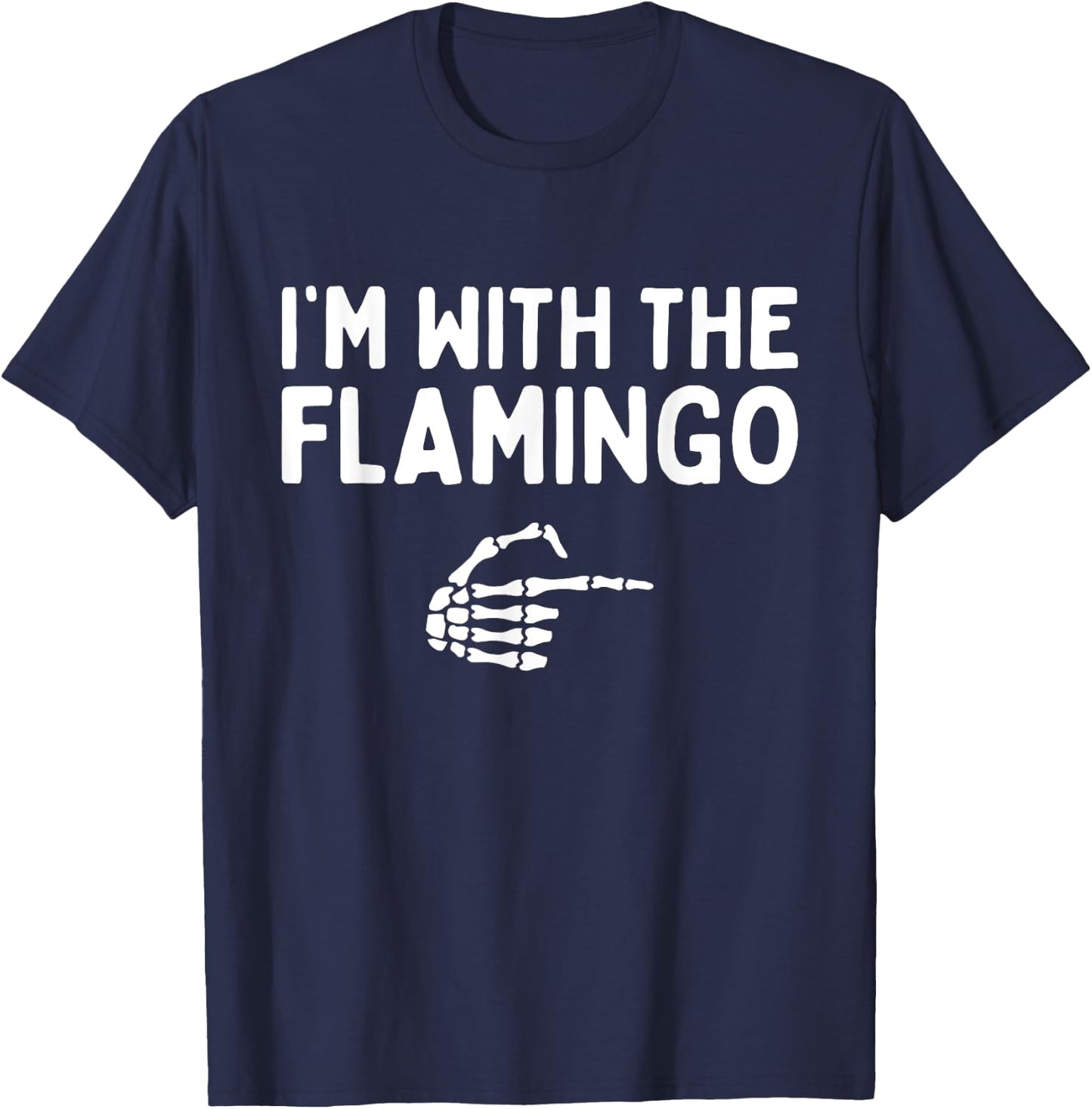 I'm With The Flamingo Halloween Costume Matching Couples T-Shirt - T-Shirt | Navy