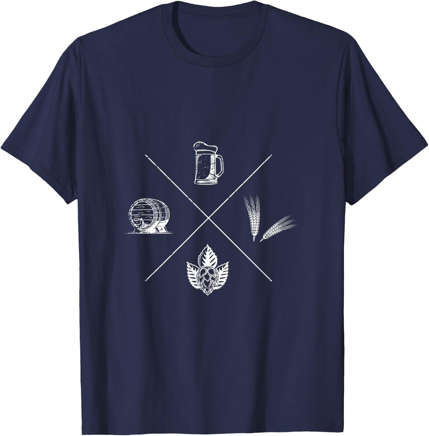 Brewing Home Brewery Craft Beer T-Shirt - T-Shirt | Navy