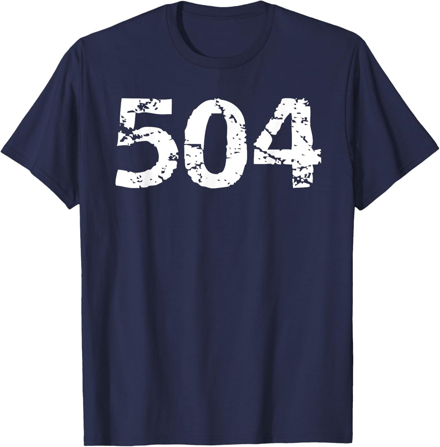 504 Area Code New Orleans Area Code Men's Louisiana Gift 504 T-Shirt - T-Shirt | Navy
