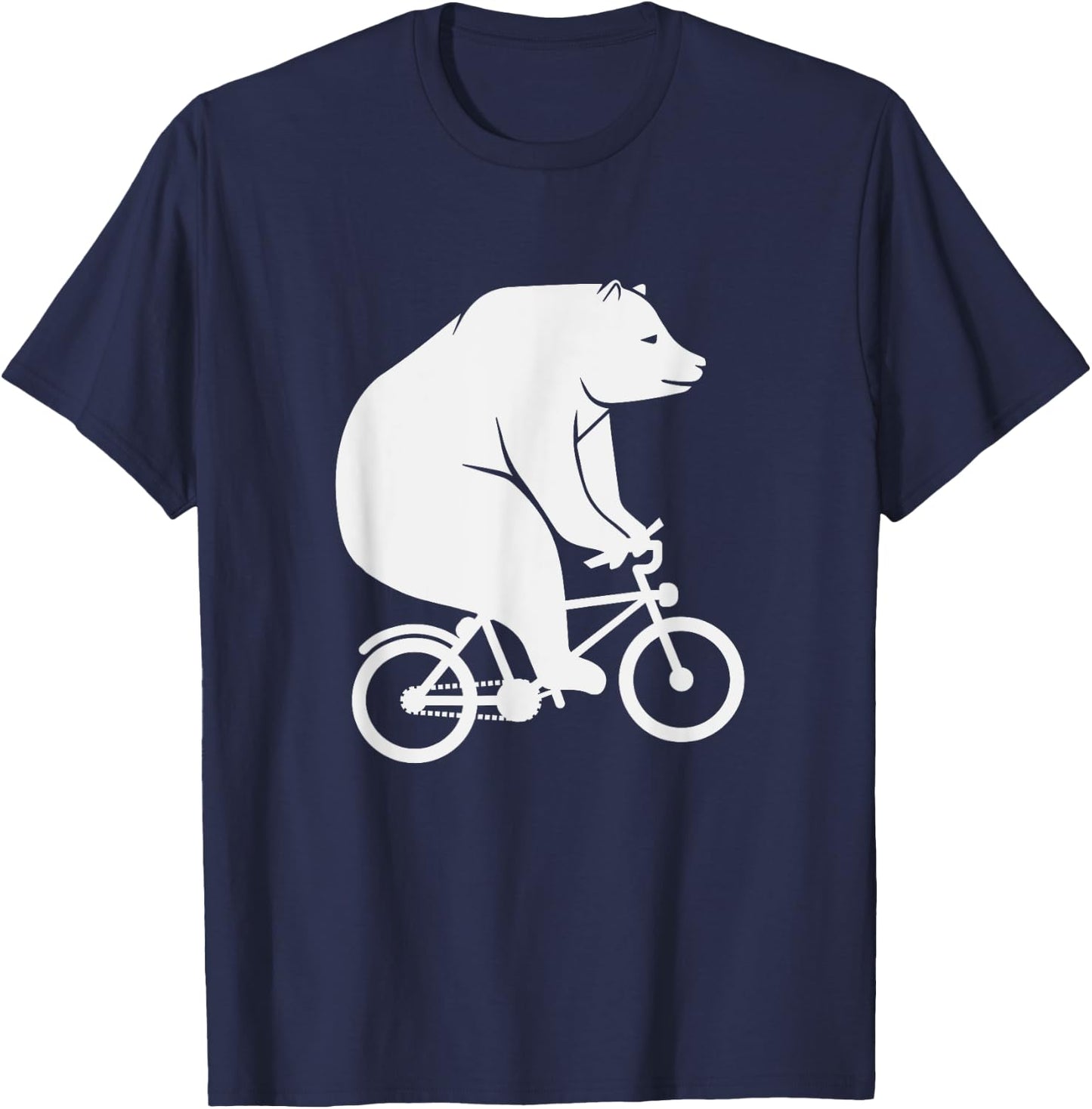 Animal Cyclist Toddlers Kids Gift Bear Cycling Bicycle T-Shirt - T-Shirt | Navy