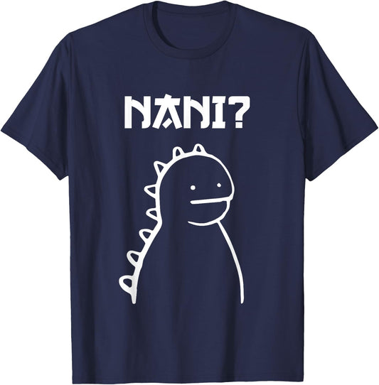 Japanese Dinosaur T-Rex Nani Otaku Manga Fan Anime Shounen T-Shirt - T-Shirt | Navy