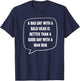 A Bad Day With A Bald Head Better Than Man Bun Bald Guy Gift T-Shirt - T-Shirt | Navy