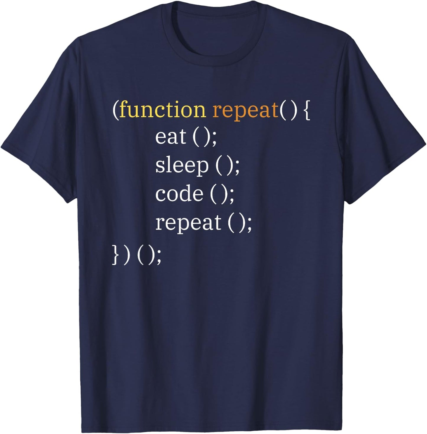 Eat Sleep Code - Funny Computer Science Programmer & Coding T-Shirt - T-Shirt | Navy