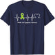 Heartbeat Mantle Cell Lymphoma Warrior T-Shirt - T-Shirt | Navy