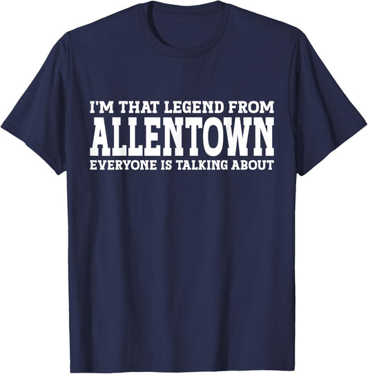 Allentown Hometown PA Pennsylvania Home Roots City Allentown T-Shirt - T-Shirt | Navy