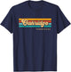 Vintage Sunset Stripes Oakridge, Tennessee T-Shirt - T-Shirt | Navy