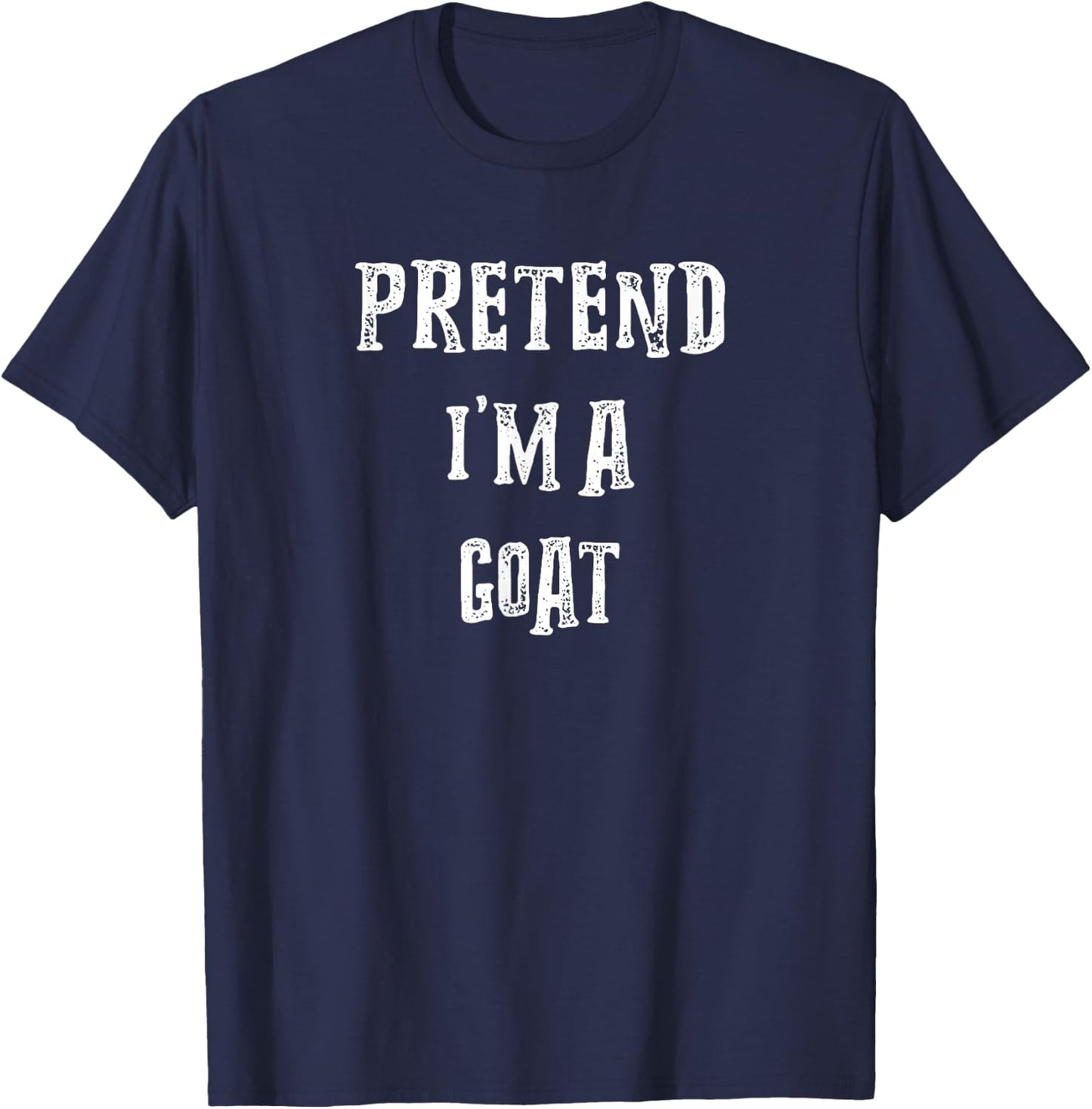 Pretend I'm A Goat Halloween Costume Couples Matching T-Shirt - T-Shirt | Navy