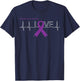 LOVE Ribbon Products Shirts for Pancreatic Cancer Awareness T-Shirt - T-Shirt | Navy