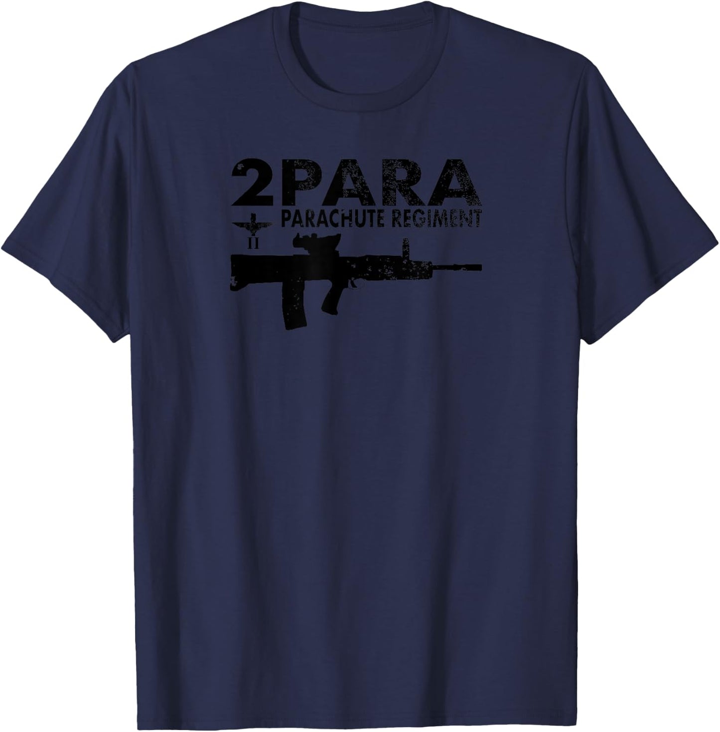 2 Para - Parachute Regiment (distressed) T-Shirt - T-Shirt | Navy