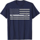Thin Line In White Us Flag Heartbeat Paramedic Love Shirt T-Shirt - T-Shirt | Navy