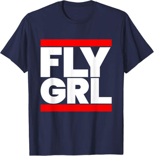 Fly Grl Shirt, Run Fly Grl T-Shirt - T-Shirt | Navy