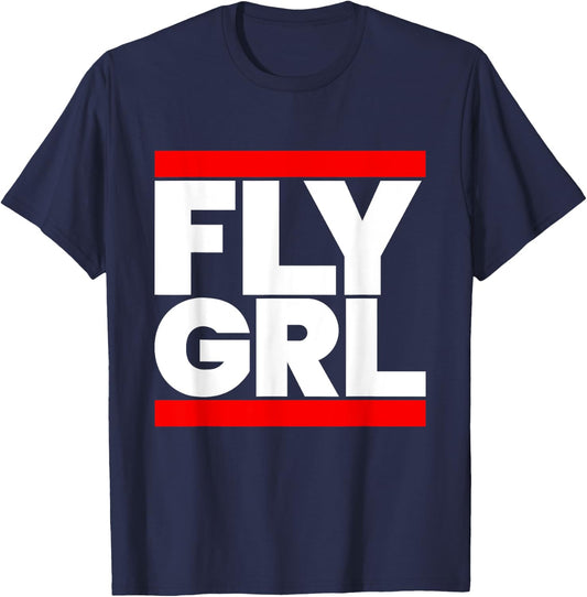 Fly Grl Shirt, Run Fly Grl T-Shirt - T-Shirt | Navy