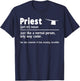Priest Definition Catholic Christian Priest T-Shirt - T-Shirt | Navy