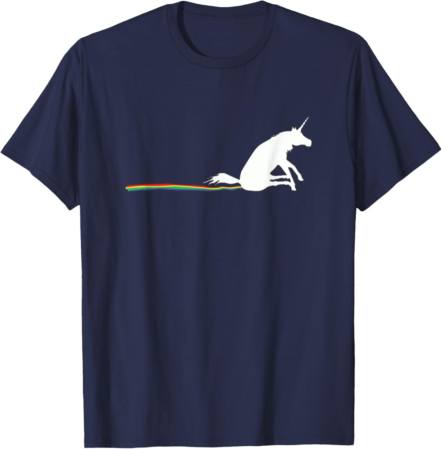 Unicorn Trail Rainbow Poop T-Shirt - T-Shirt | Navy