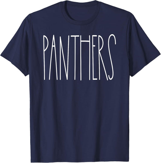 Panthers School Spirit Team Mascot Teacher Gift T-Shirt - T-Shirt | Navy