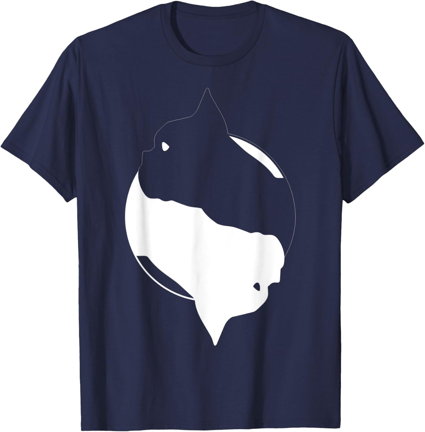 Yin Yang French Bulldog Funny Frenchie Symbol Meditation T-Shirt - T-Shirt | Navy