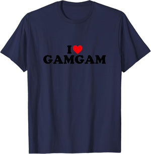 Kids I Love Gamgam Shirt For Boy Girl Toddler Children Youth T-Shirt - T-Shirt | Navy