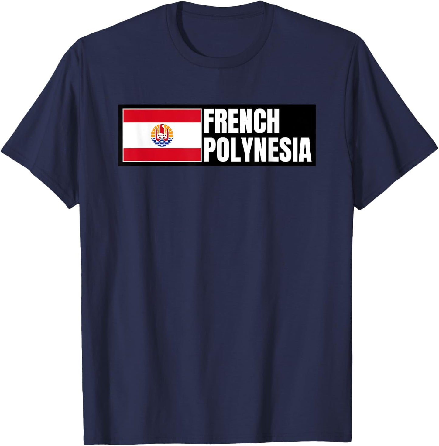 French Polynesia Flag T-Shirt - T-Shirt | Navy