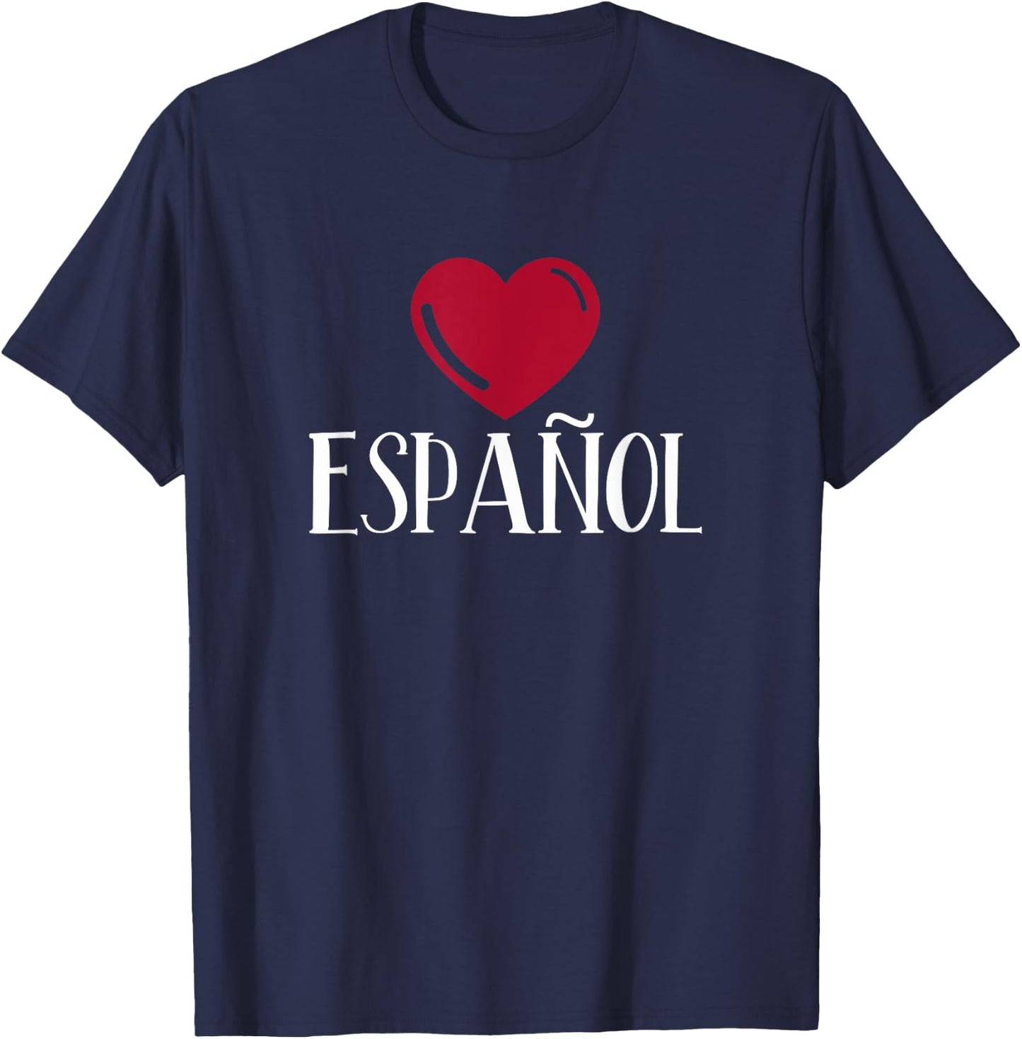 I Love Espanol Heart - Spanish Language Teacher or Student Women Kids T-Shirt - T-Shirt | Navy