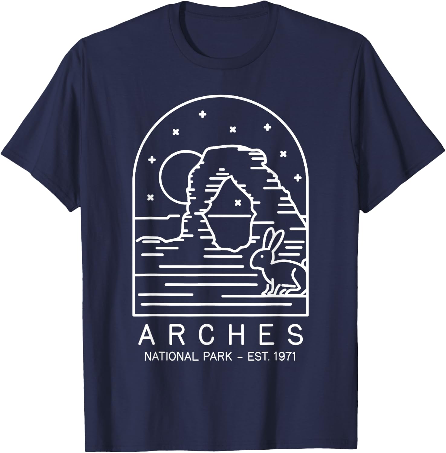 Arches National Park 1929 1971 Moab Utah T-Shirt - T-Shirt | Navy