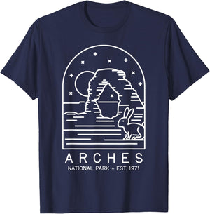 Arches National Park 1929 1971 Moab Utah T-Shirt - T-Shirt | Navy