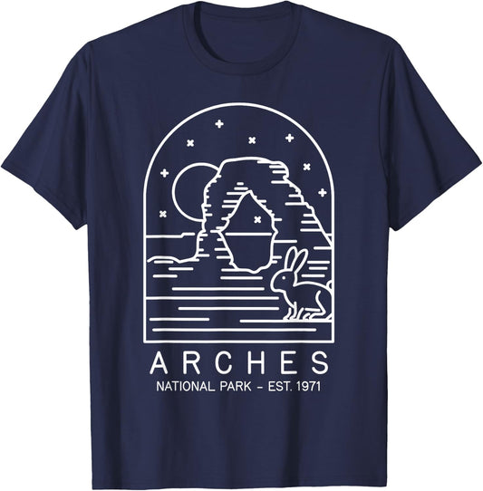 Arches National Park 1929 1971 Moab Utah T-Shirt - T-Shirt | Navy