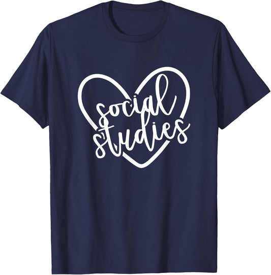 Social Studies Back to School Matching Group History T-Shirt - T-Shirt | Navy