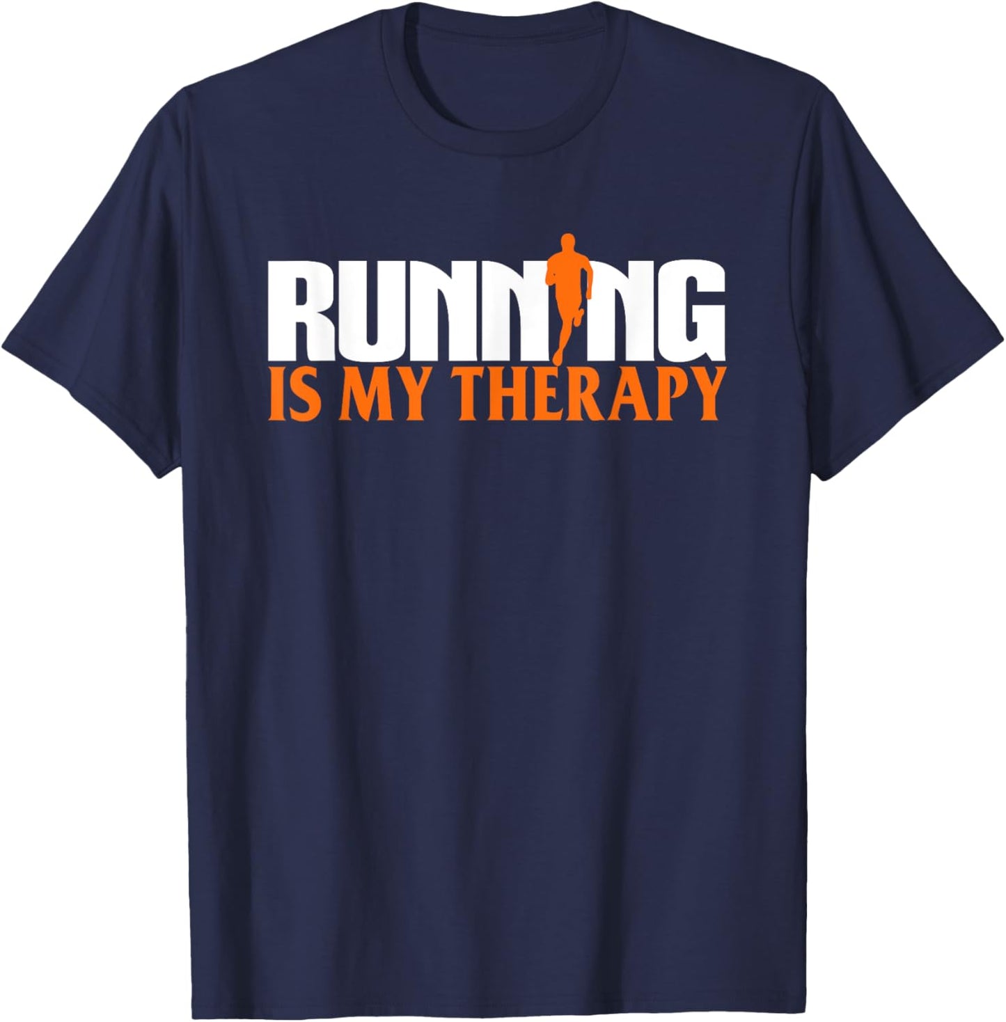 Running-is My Therapy 2024 T-Shirt - T-Shirt | Navy
