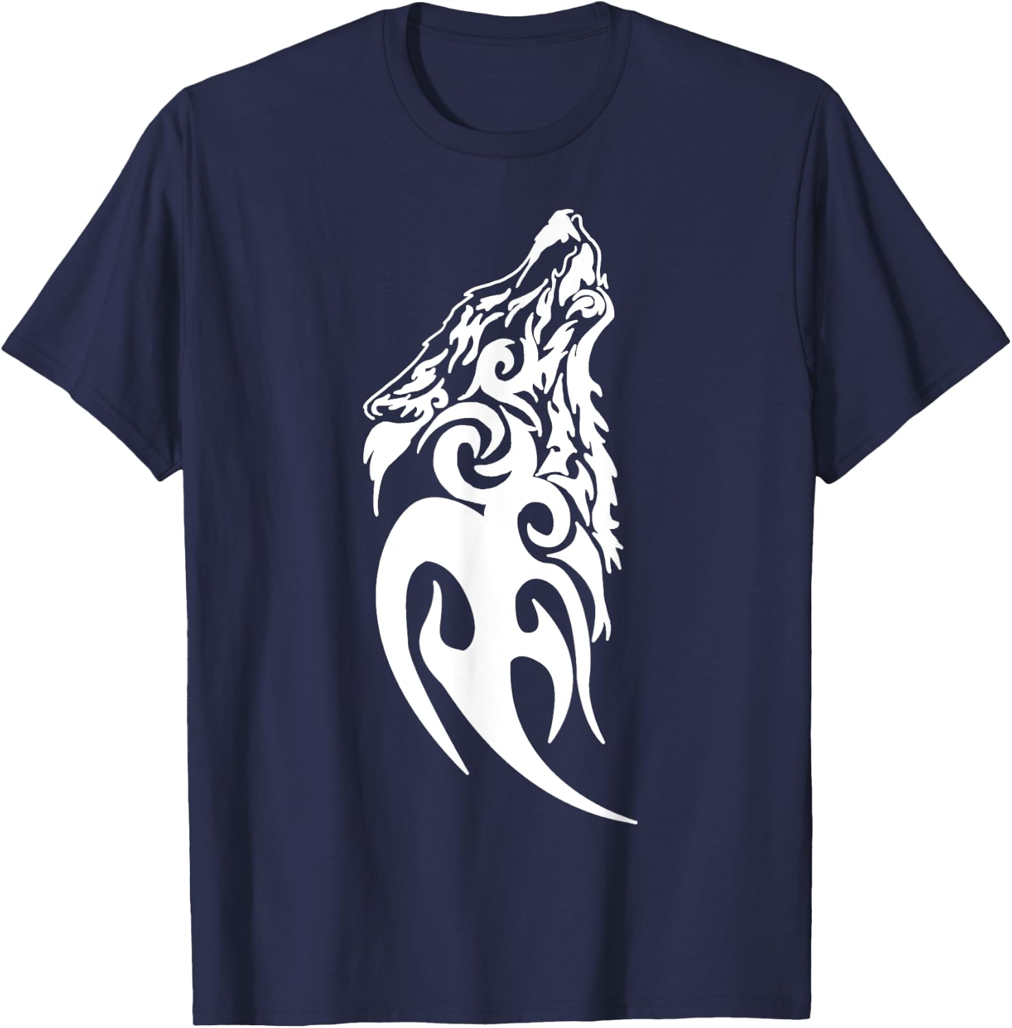 Fenrir Wolf Nordic Symbol Rune Thor Odin Norsemen Viking T-Shirt - T-Shirt | Navy