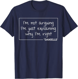 Custom Mom Wife Name Engineer Girl Christmas Women Danielle Quote Personalized Name Funny Birthday Gift T-Shirt - T-Shirt | Navy