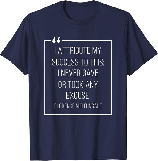 History Month Nurse Florence Nightingale Success T-Shirt - T-Shirt | Navy