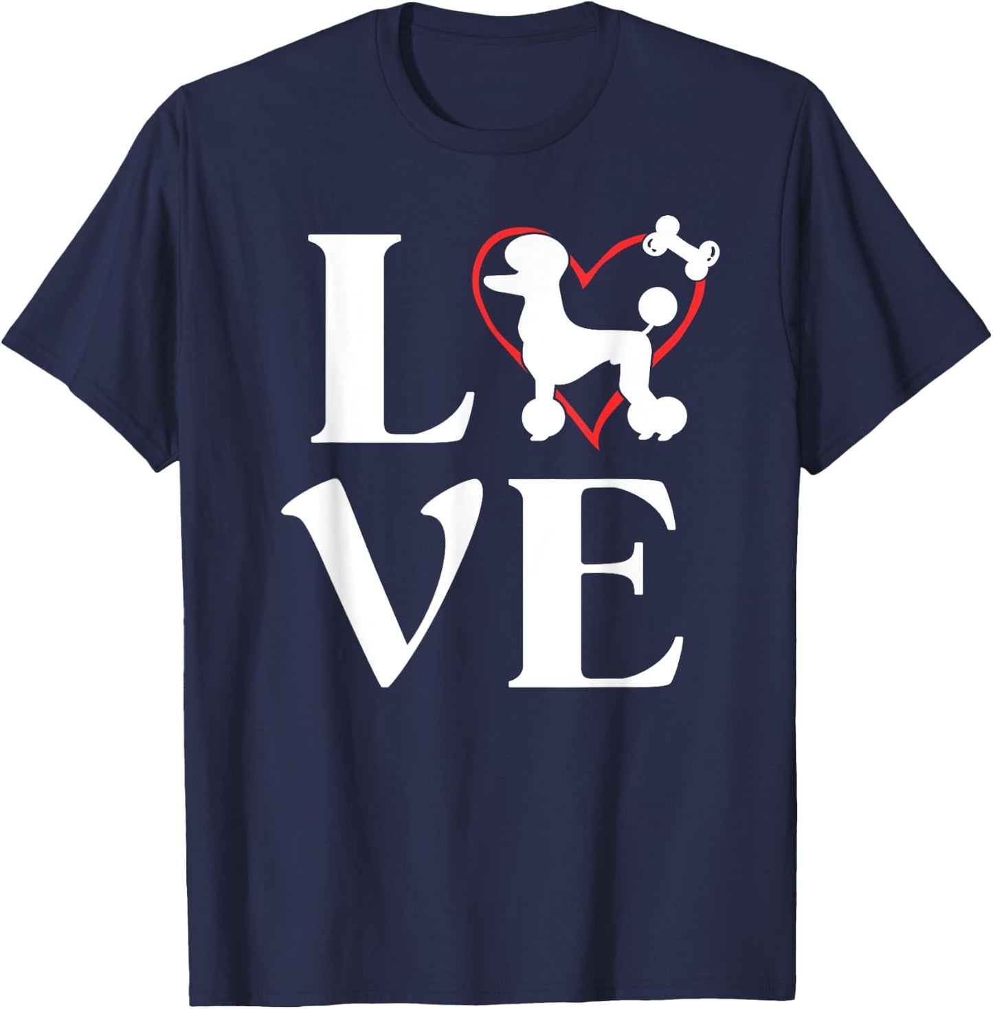 Poodle Gifts Love Dogs Dog Mama T-Shirt - T-Shirt | Navy