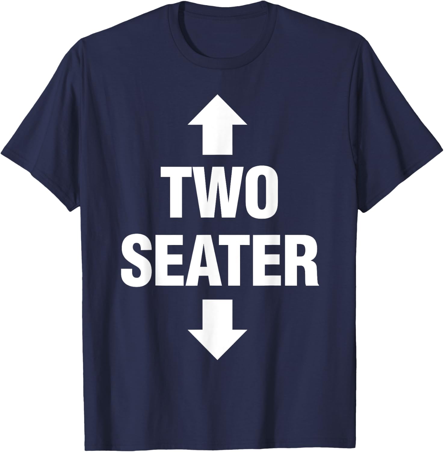 Two Seater Shirt Men's Adult Fetish Swinger Polygamy Gift T-Shirt - T-Shirt | Navy