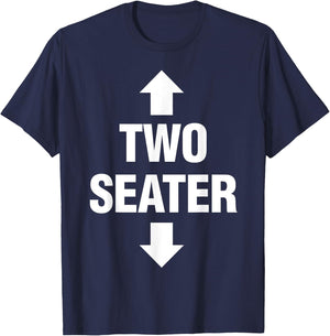 Two Seater Shirt Men's Adult Fetish Swinger Polygamy Gift T-Shirt - T-Shirt | Navy