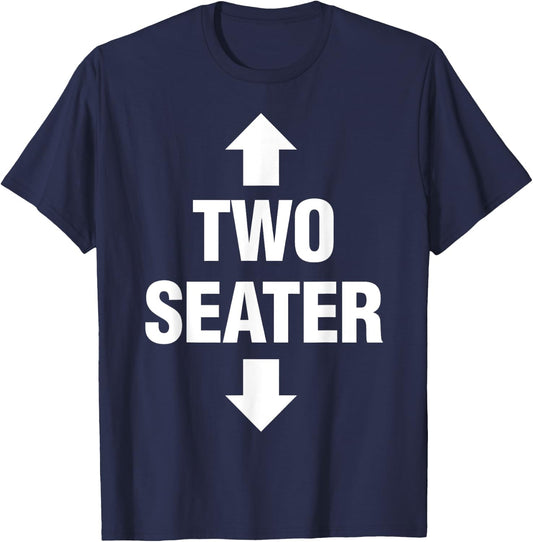 Two Seater Shirt Men's Adult Fetish Swinger Polygamy Gift T-Shirt - T-Shirt | Navy